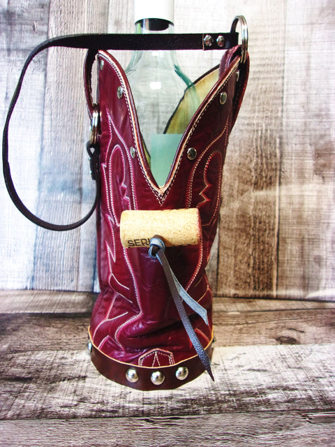 Cowboy Boot Wine Tote wt811