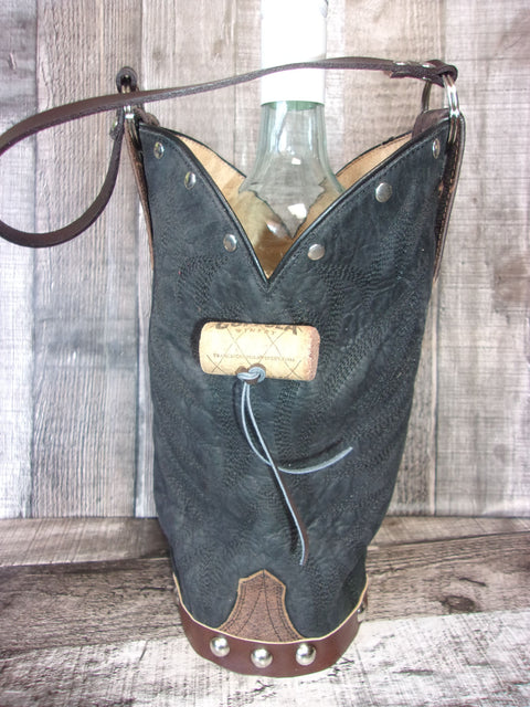 Cowboy Boot Wine Tote wt821