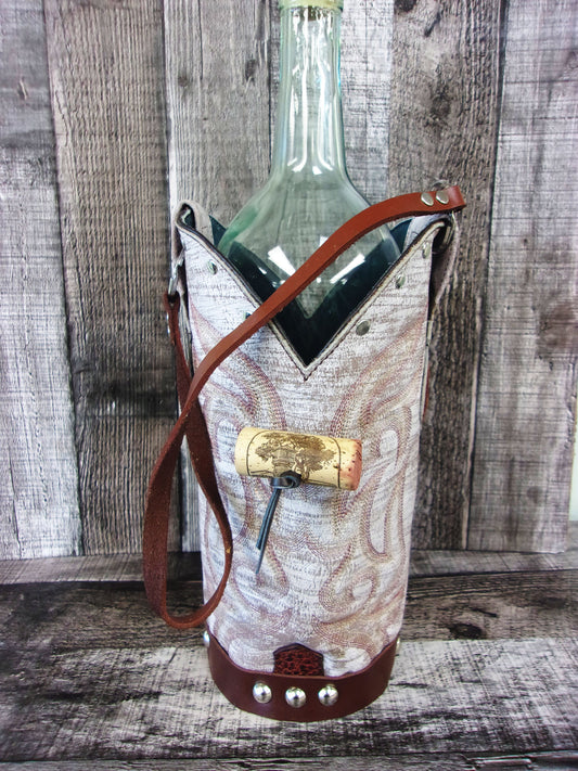 Cowboy Boot Wine Tote wt865