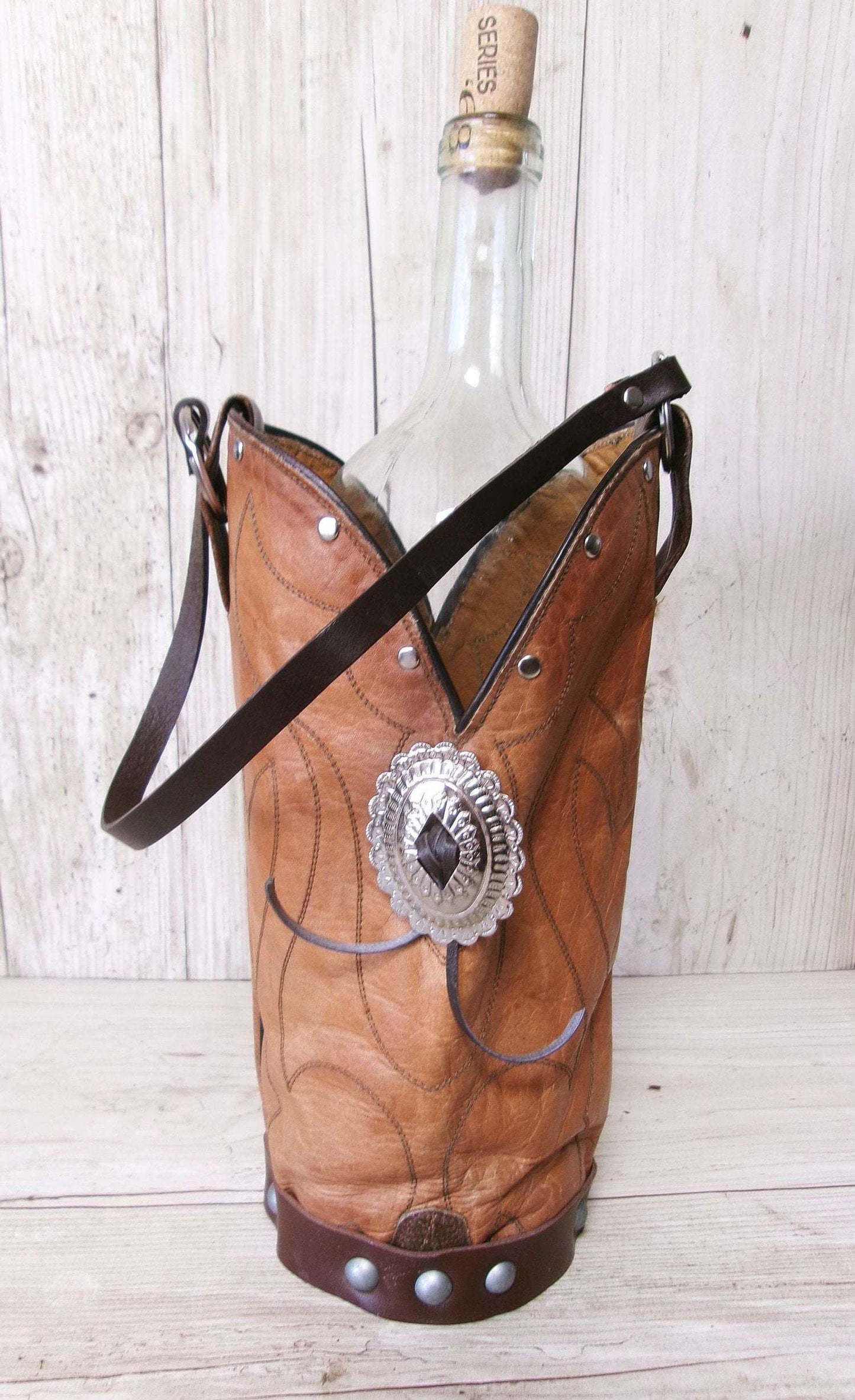 Cowboy Boot Wine Tote wt880