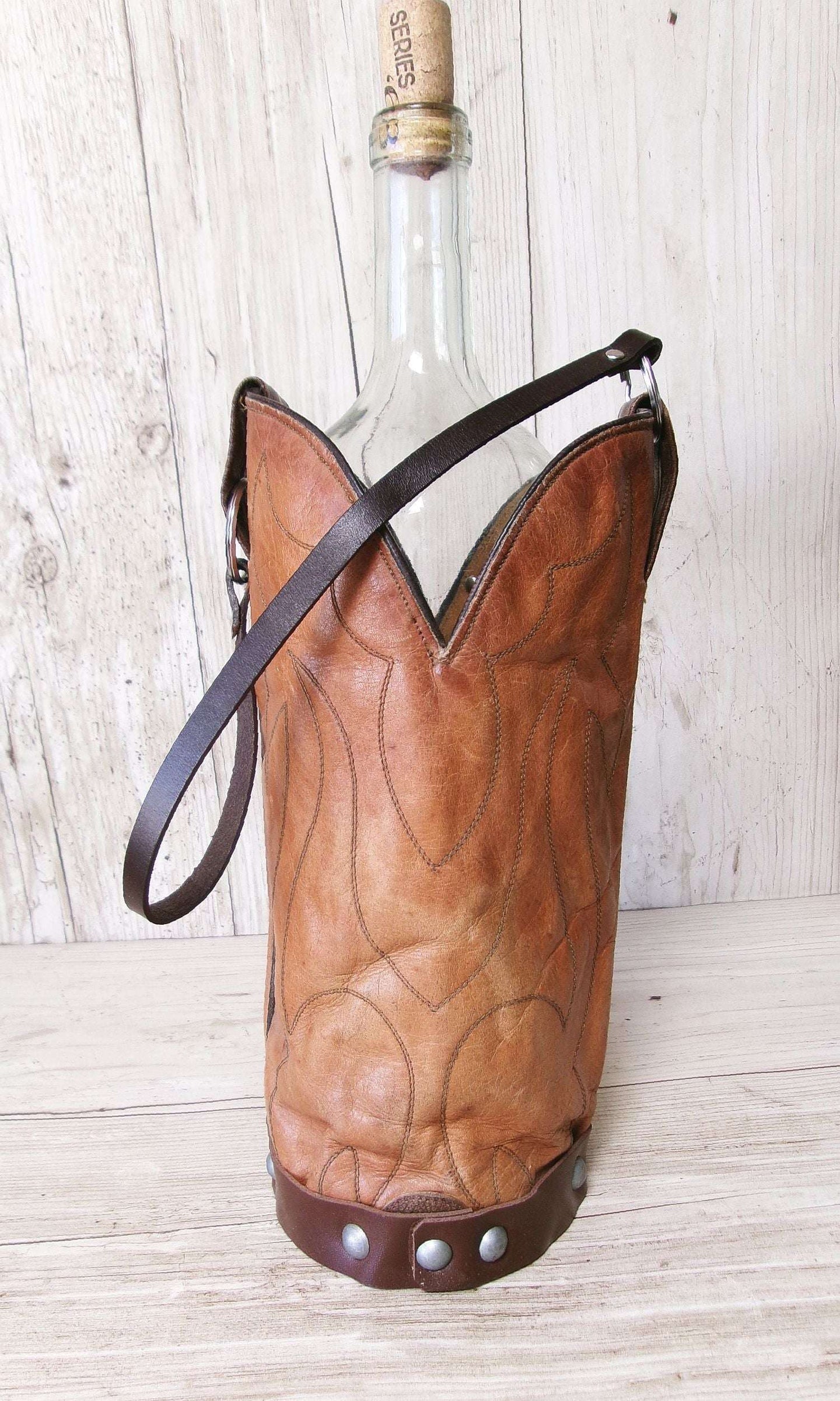 Cowboy Boot Wine Tote wt880