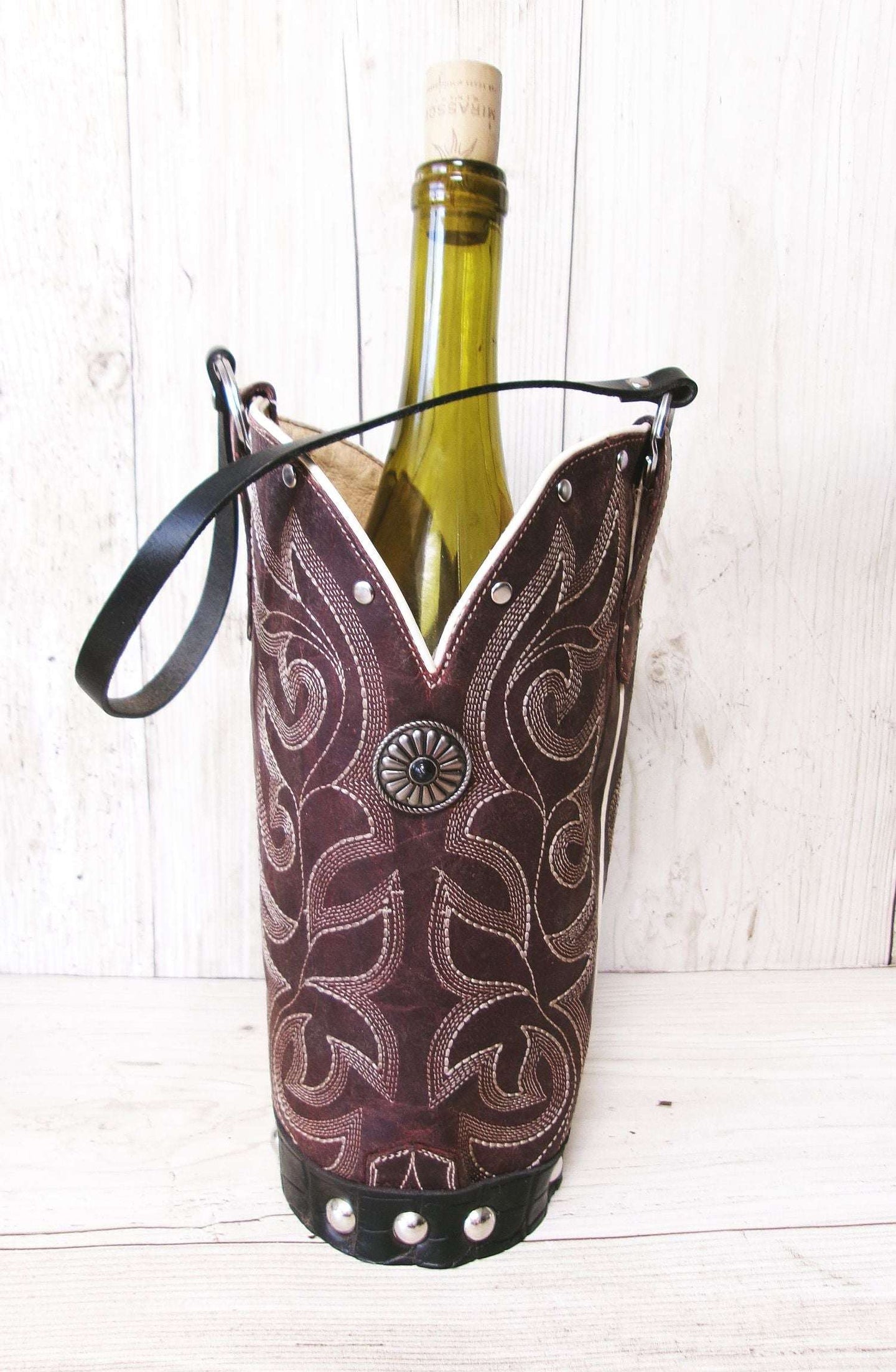 Cowboy Boot Wine Tote wt894