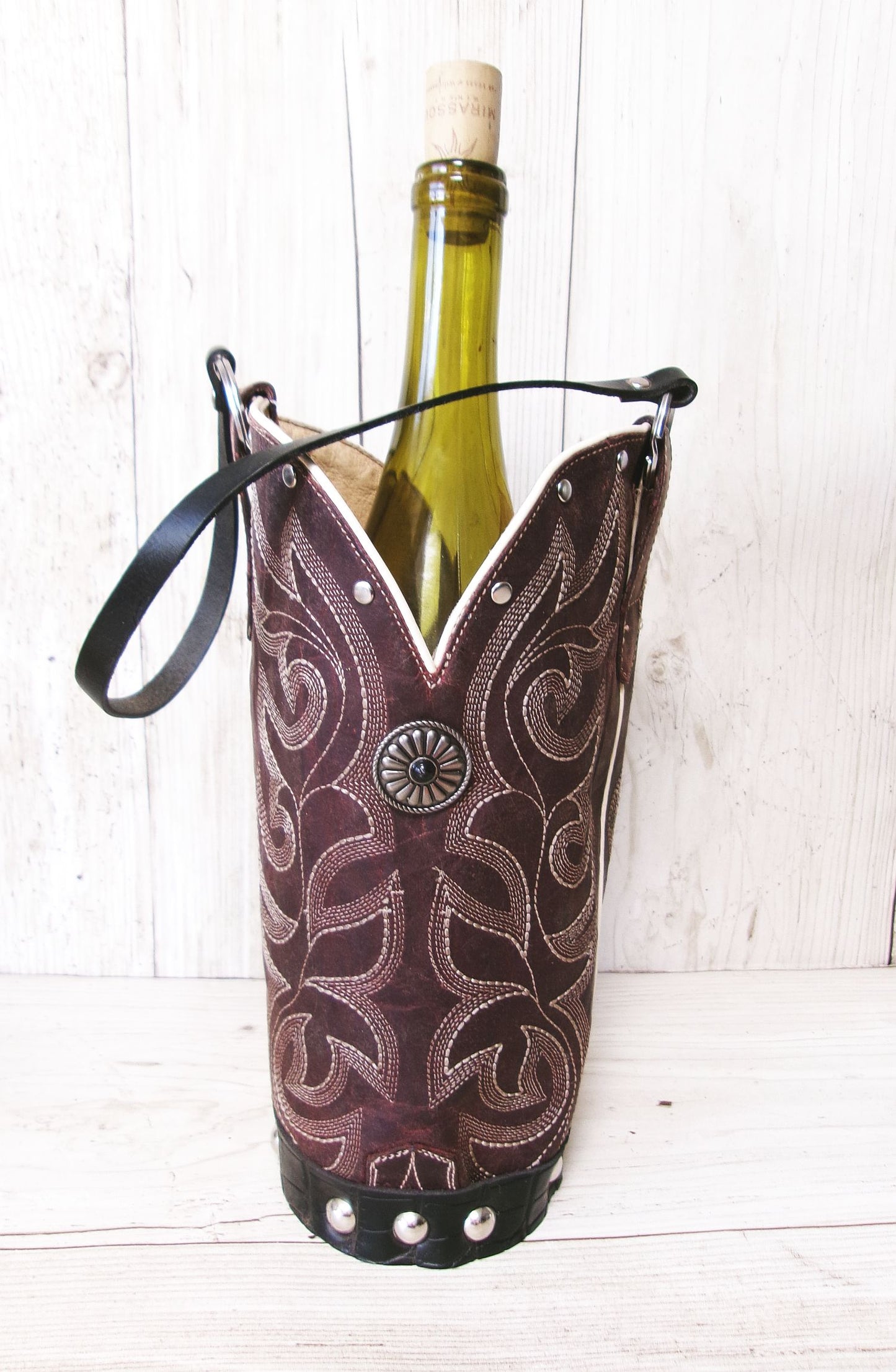 Cowboy Boot Wine Tote wt894