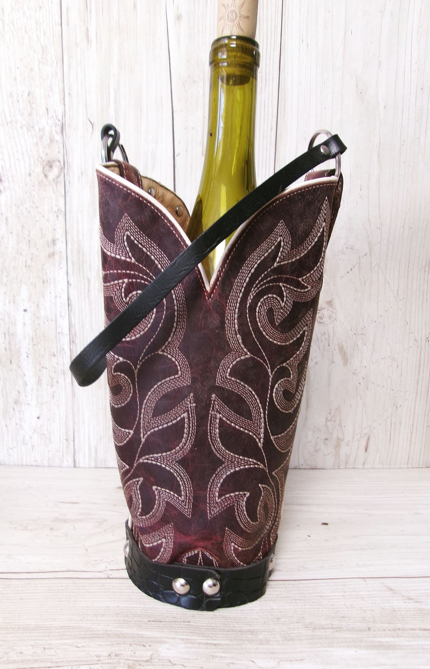 Cowboy Boot Wine Tote wt894