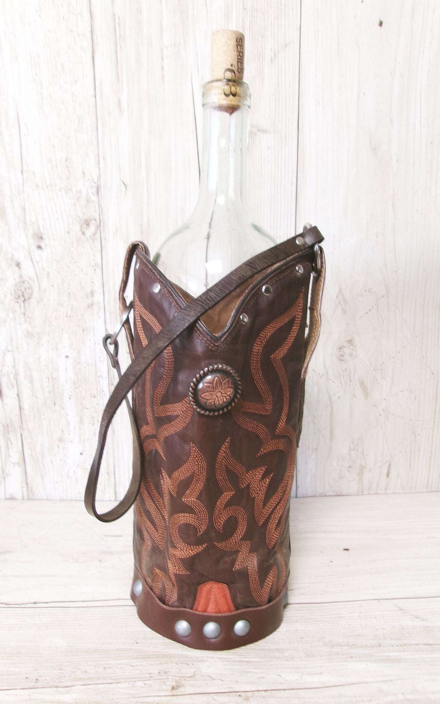 Cowboy Boot Wine Tote wt912