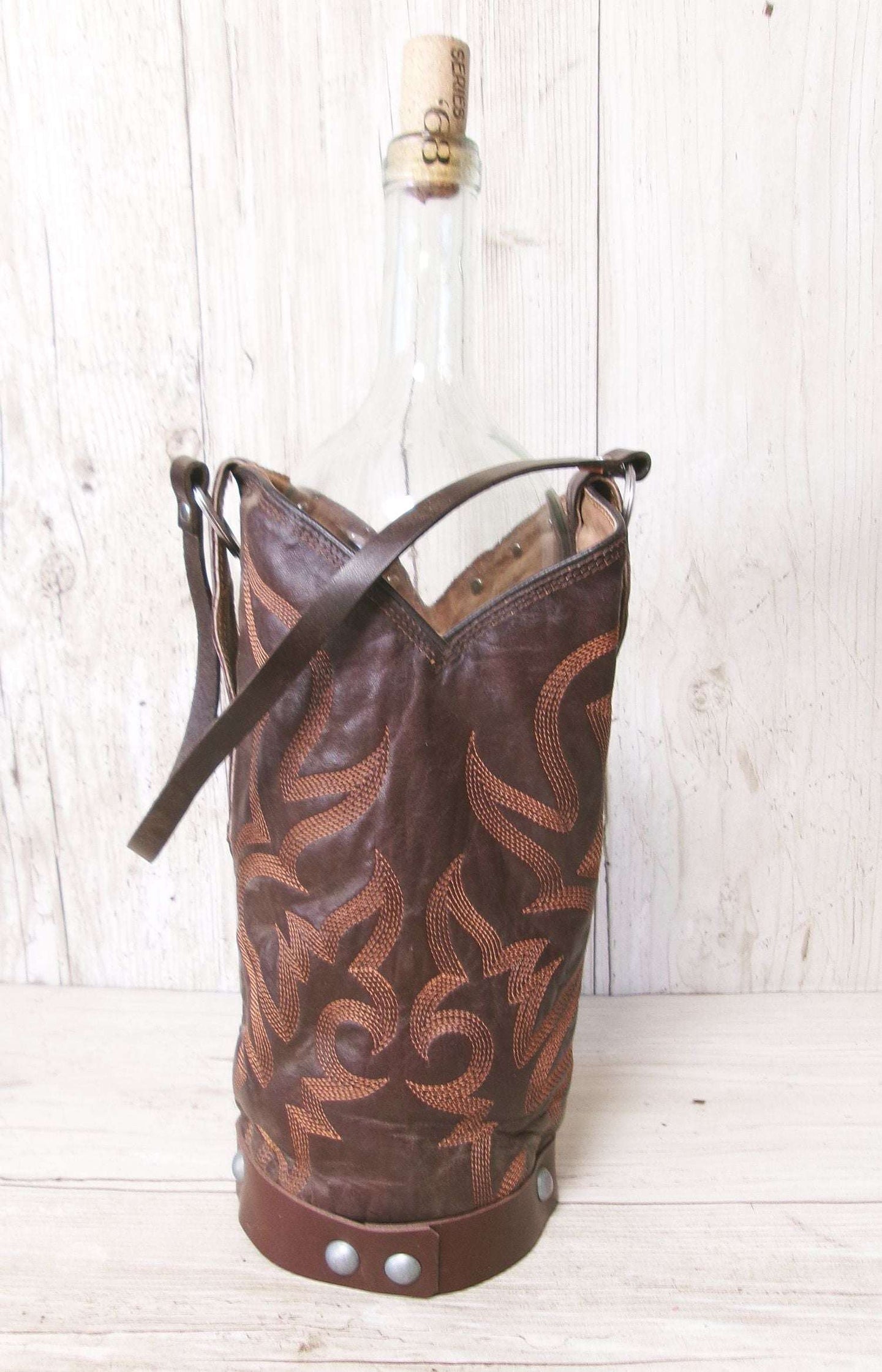 Cowboy Boot Wine Tote wt912