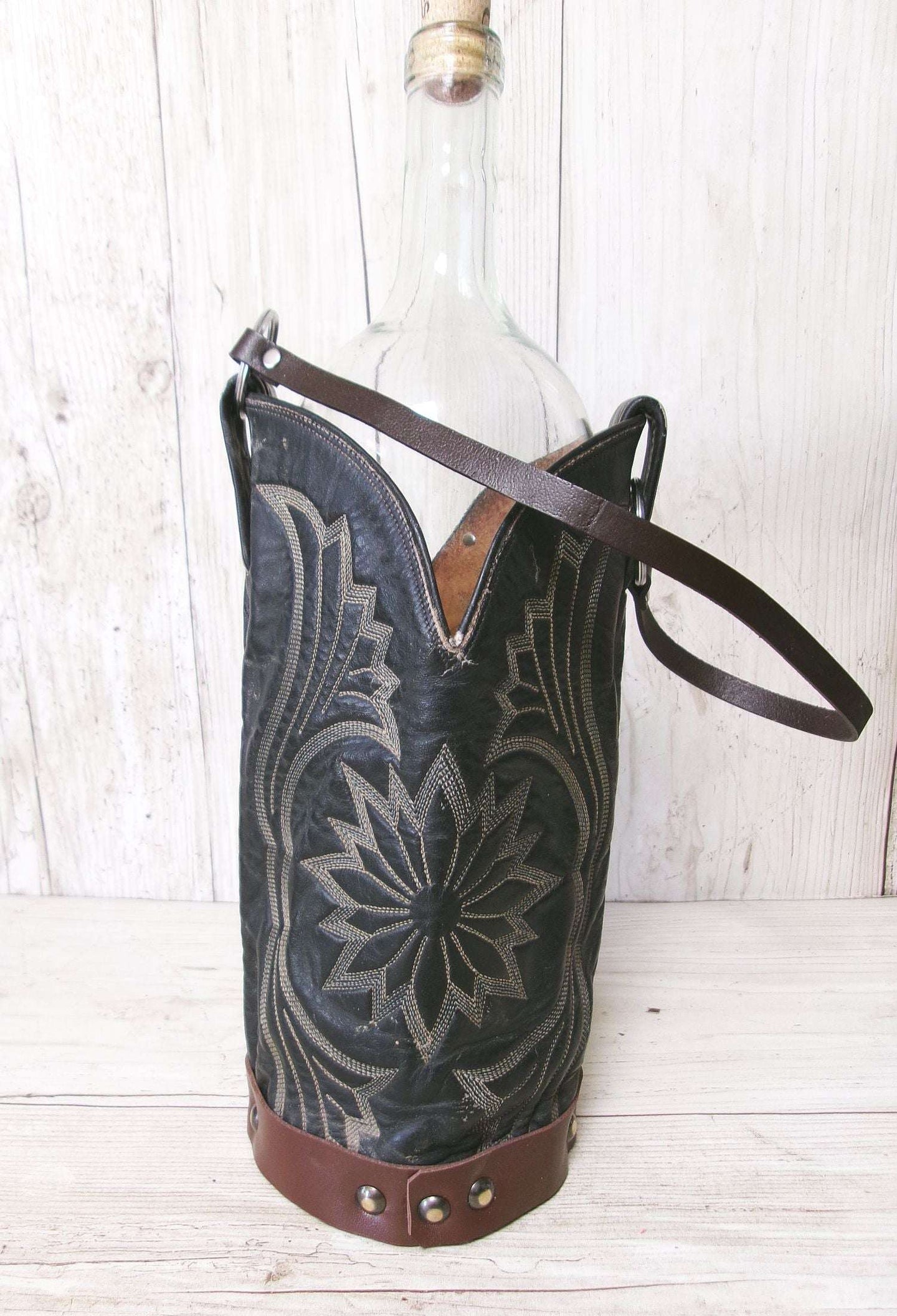 Cowboy Boot Wine Tote wt913