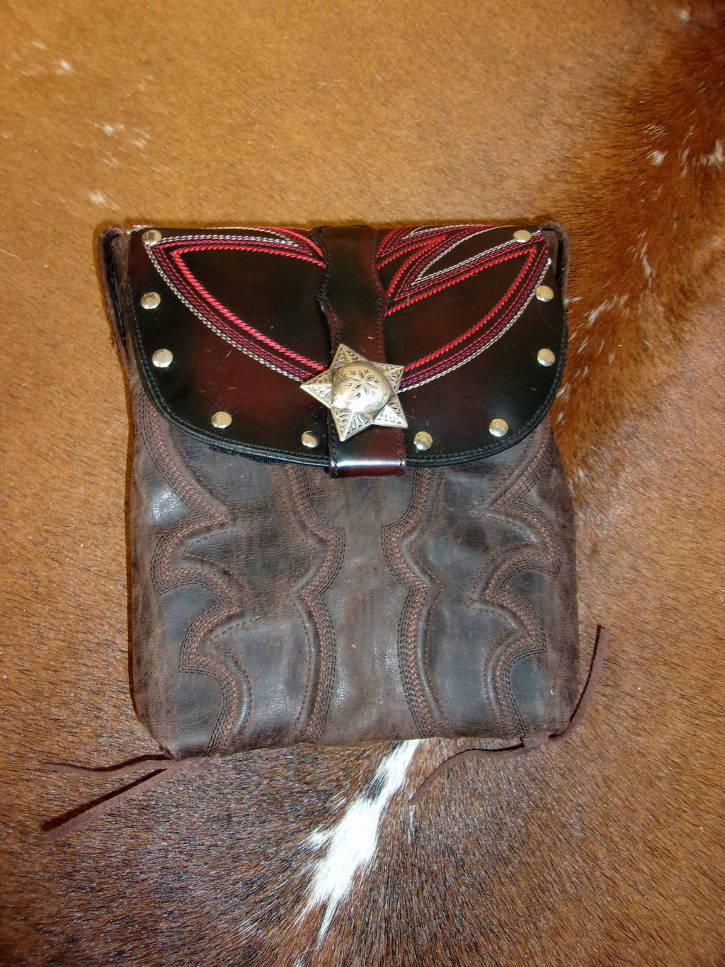 Billet Strap Bag - Small Cowboy Boot Purse - Small Leather Riding Bag BB20 cowboy boot purses, western fringe purse, handmade leather purses, boot purse, handmade western purse, custom leather handbags Chris Thompson Bags