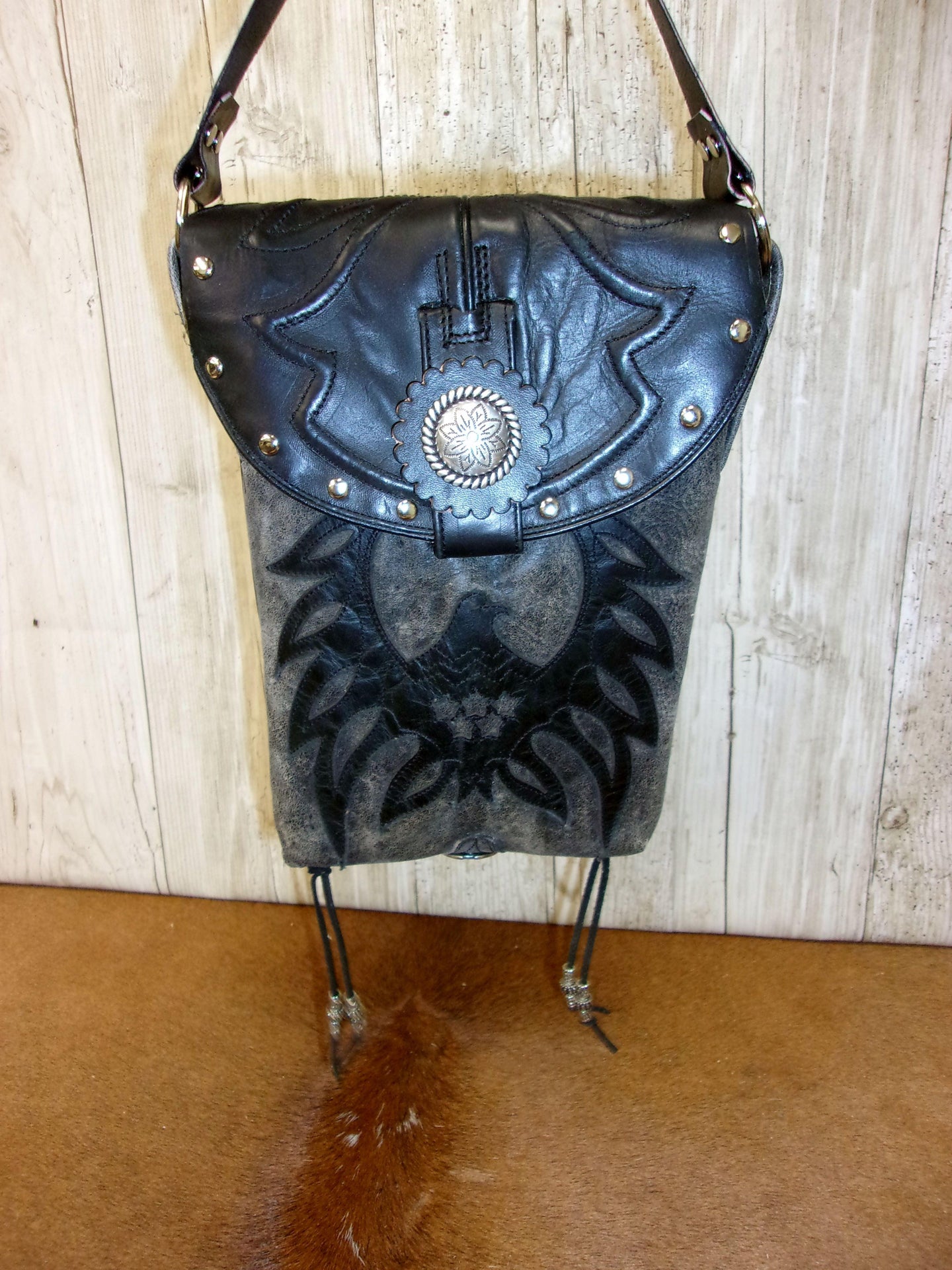 Small Concealed Carry Purse CB159 handcrafted from cowboy boots. Shop Handbags at ChrisThompsonBags.com and buy the best 2nd amendment, conceal carry purse, concealed carry, concealed for her, concealedcarry purse, cowboy boot purse, cowgirl concealed, handgun bag, leather conceal bag, unique concealed, western conceal, western concealed at Chris Thompson Bags.