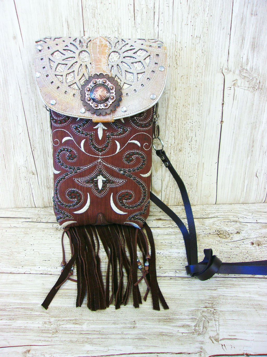 Crossbody Purse with Fringe – Crossbody Hipster Purse - Cowboy Boot Purse – Western Hipster HP914 cowboy boot purses, western fringe purse, handmade leather purses, boot purse, handmade western purse, custom leather handbags Chris Thompson Bags
