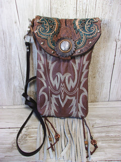 Cowboy Boot Crossbody Hipster Purse HP856