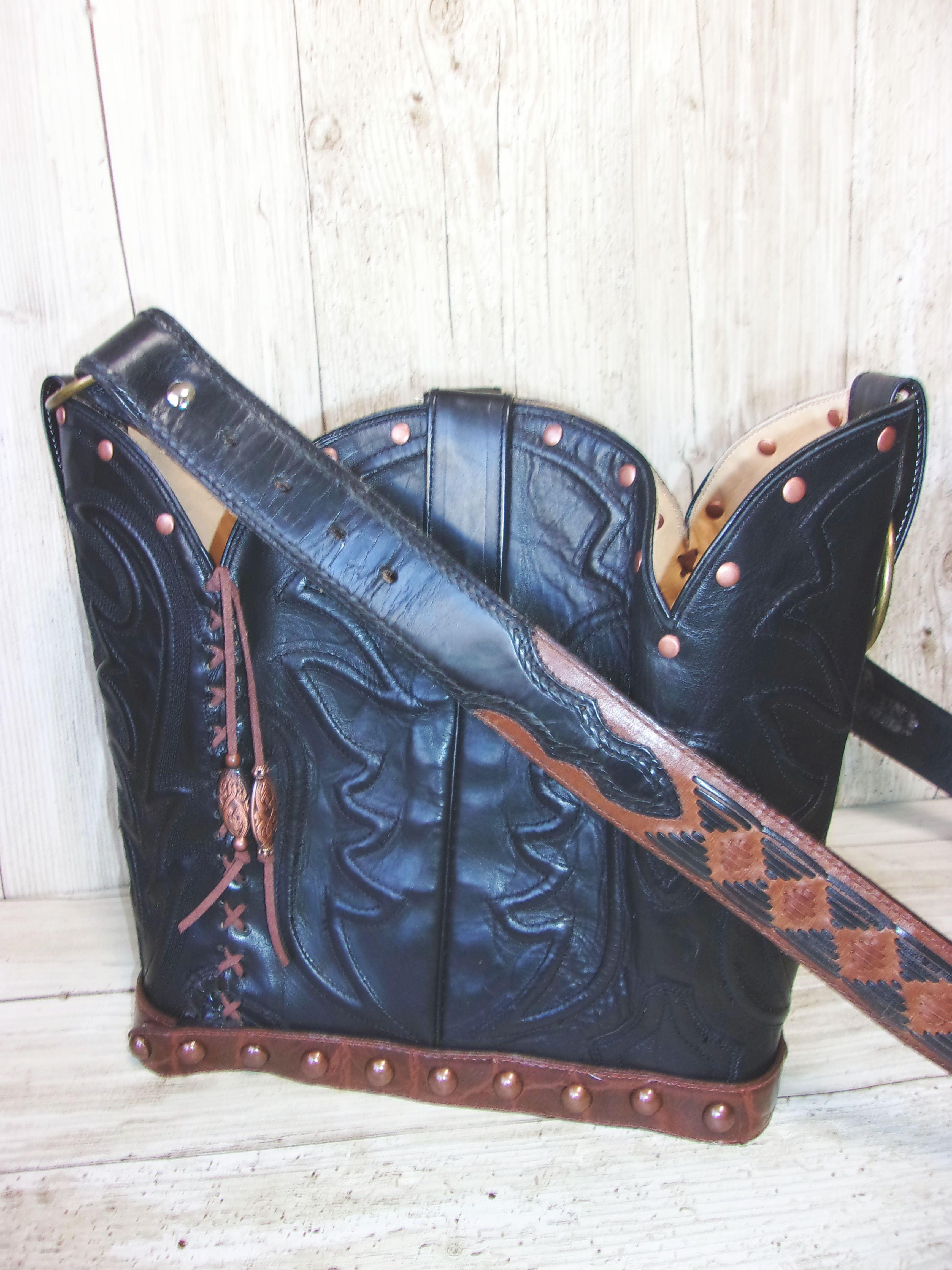 Cowboy Boot Purse - Handmade Leather Purse - Western Leather Purse BK113 cowboy boot purses, western fringe purse, handmade leather purses, boot purse, handmade western purse, custom leather handbags Chris Thompson Bags