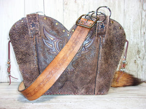Cowboy Boot Purse - Western Leather Purse – Boot Purse DB321 cowboy boot purses, western fringe purse, handmade leather purses, boot purse, handmade western purse, custom leather handbags Chris Thompson Bags