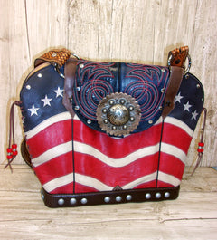 Double Cowboy Boot Purse DB331