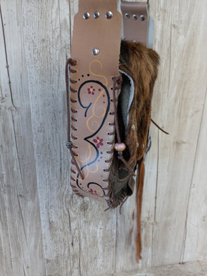 Hair on Hide Bag - Cowboy Boot Purse - Cowhide Purse - Handpainted Purse SB12 Chris Thompson Bags