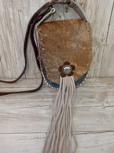 Hair on Hide Bag - Cowboy Boot Purse - Cowhide Purse - Handpainted Purse SB14 Chris Thompson Bags