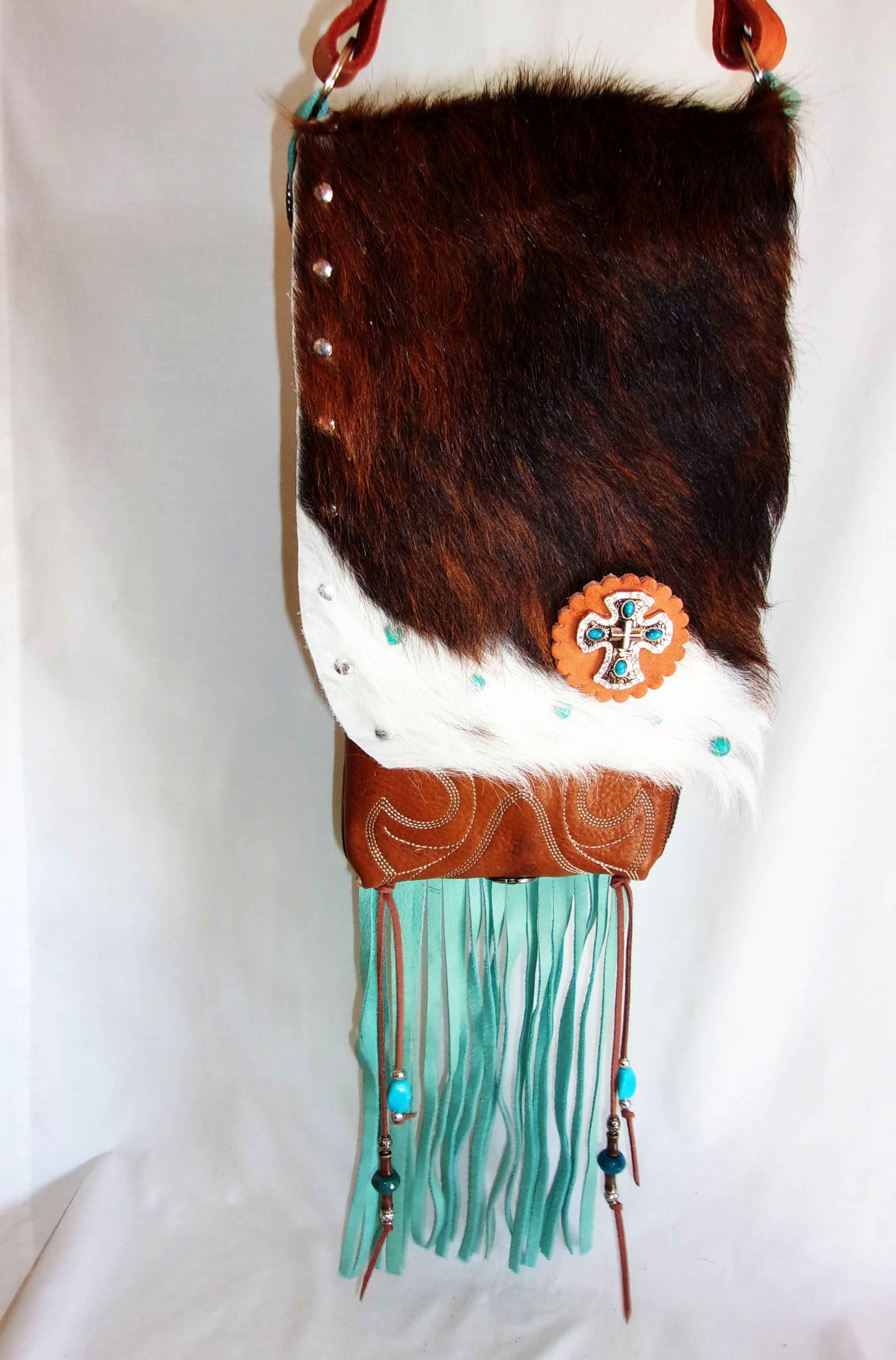 Hair on Hide Purse - Cowboy Boot Purse - Cowhide Purse - Western Boho Purse HH32 cowboy boot purses, western fringe purse, handmade leather purses, boot purse, handmade western purse, custom leather handbags Chris Thompson Bags