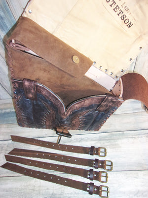 Handcrafted Swing Arm Bag -  Western Sidearm Bag - Western Solo Bag SA04 cowboy boot purses, western fringe purse, handmade leather purses, boot purse, handmade western purse, custom leather handbags Chris Thompson Bags