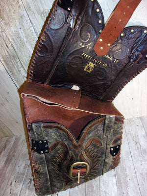 Handcrafted Swing Arm Bag -  Western Sidearm Bag - Western Solo Bag SA14 cowboy boot purses, western fringe purse, handmade leather purses, boot purse, handmade western purse, custom leather handbags Chris Thompson Bags