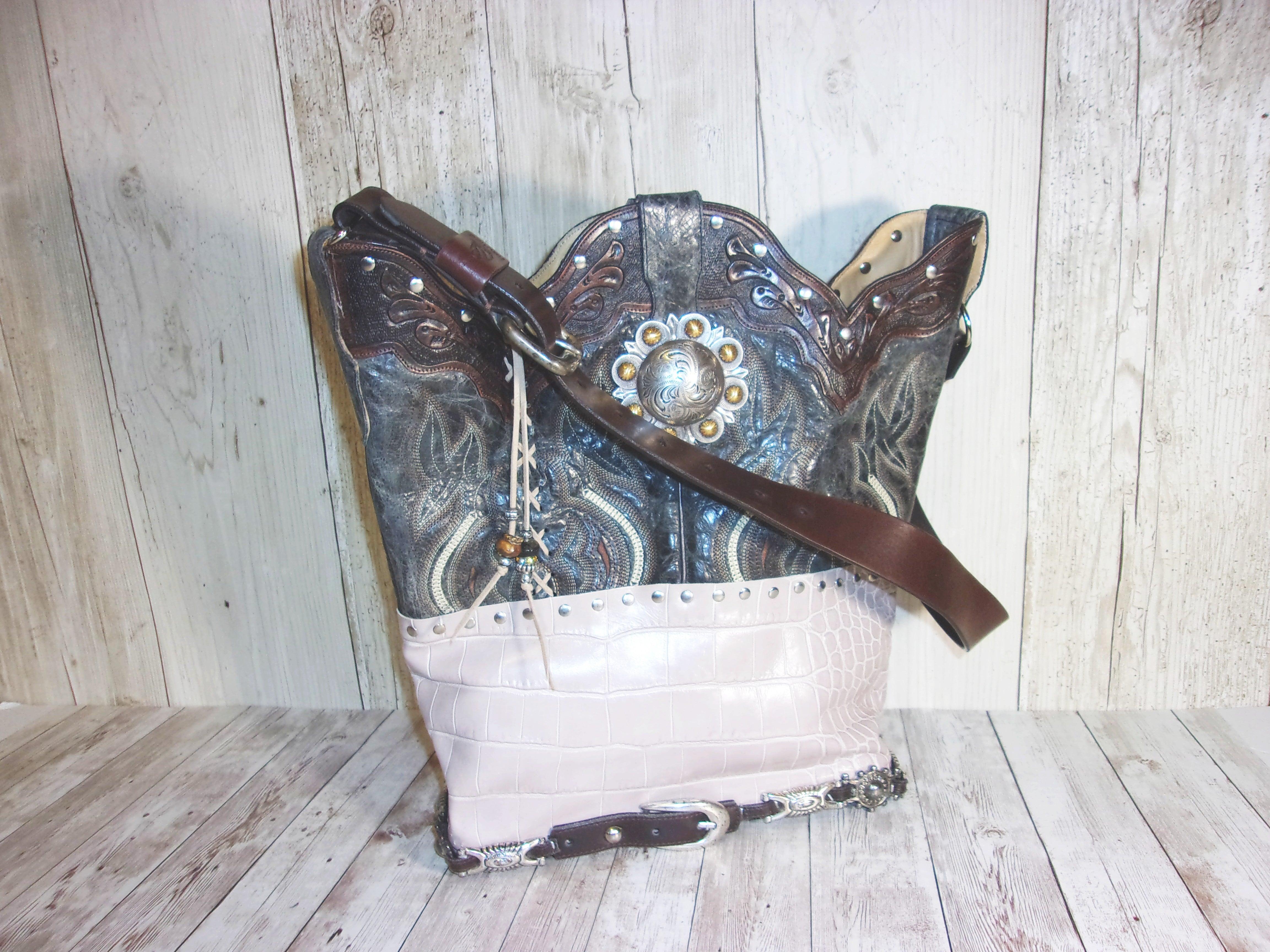 Handmade Leather Purse - Cowboy Boot Purse - Western Leather Purse TS272 cowboy boot purses, western fringe purse, handmade leather purses, boot purse, handmade western purse, custom leather handbags Chris Thompson Bags