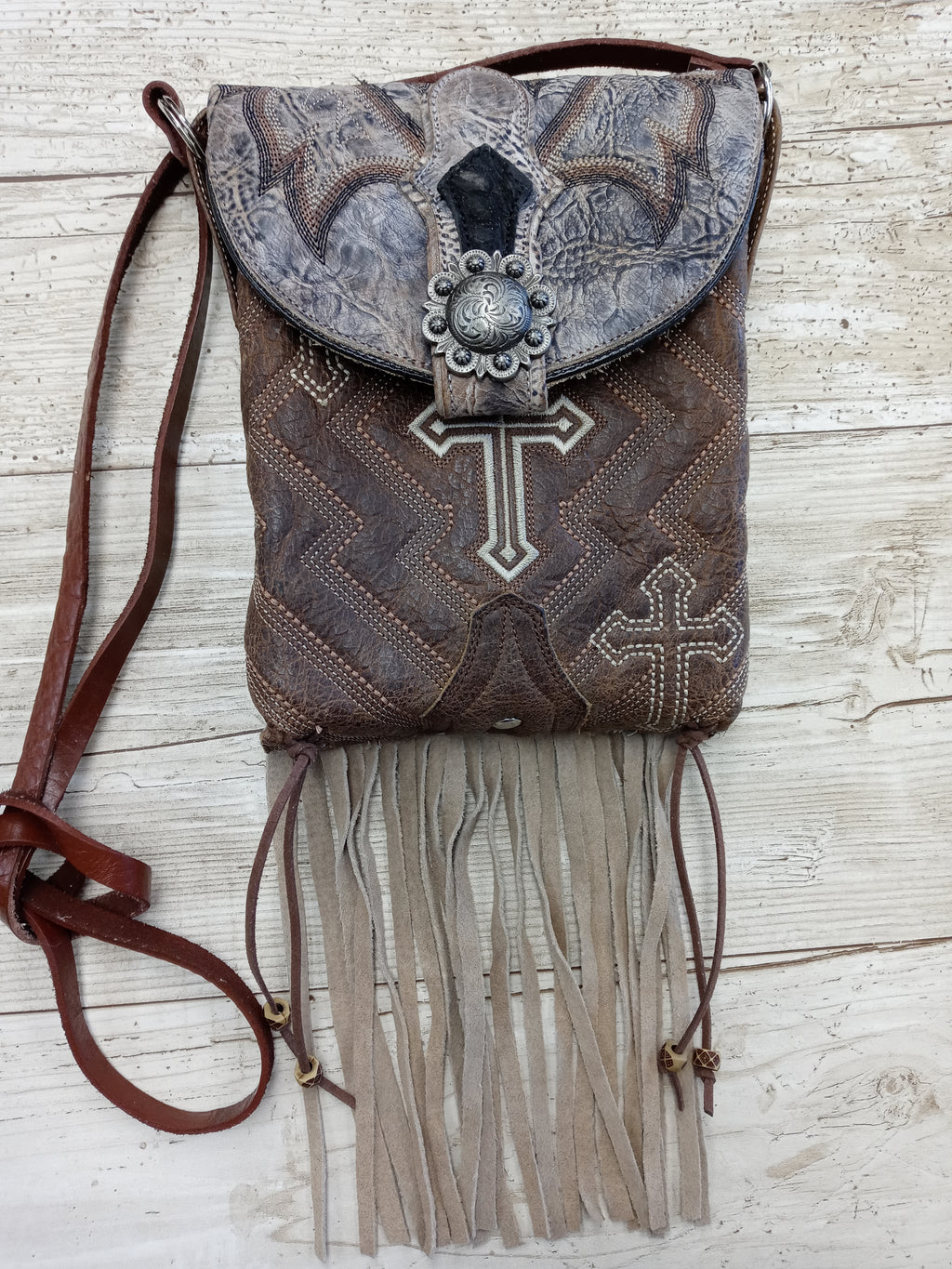 Small Cowboy Boot Purse with Fringe sm154 Chris Thompson Bags