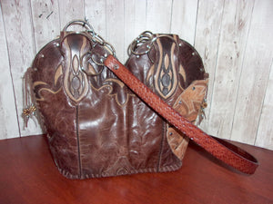 Western Concealed Carry Purse - CC Purse - Western Gun Purse - Handcrafted Conceal Carry Purse - Cowboy Boot Purse CB66 cowboy boot purses, western fringe purse, handmade leather purses, boot purse, handmade western purse, custom leather handbags Chris Thompson Bags