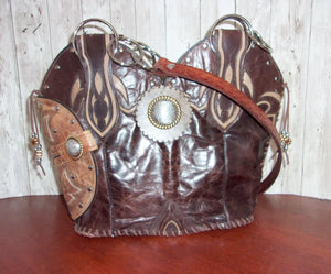 Western Concealed Carry Purse - CC Purse - Western Gun Purse - Handcrafted Conceal Carry Purse - Cowboy Boot Purse CB66 cowboy boot purses, western fringe purse, handmade leather purses, boot purse, handmade western purse, custom leather handbags Chris Thompson Bags
