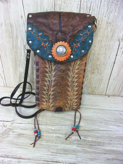 Cowboy Boot Crossbody Hipster Purse HP893