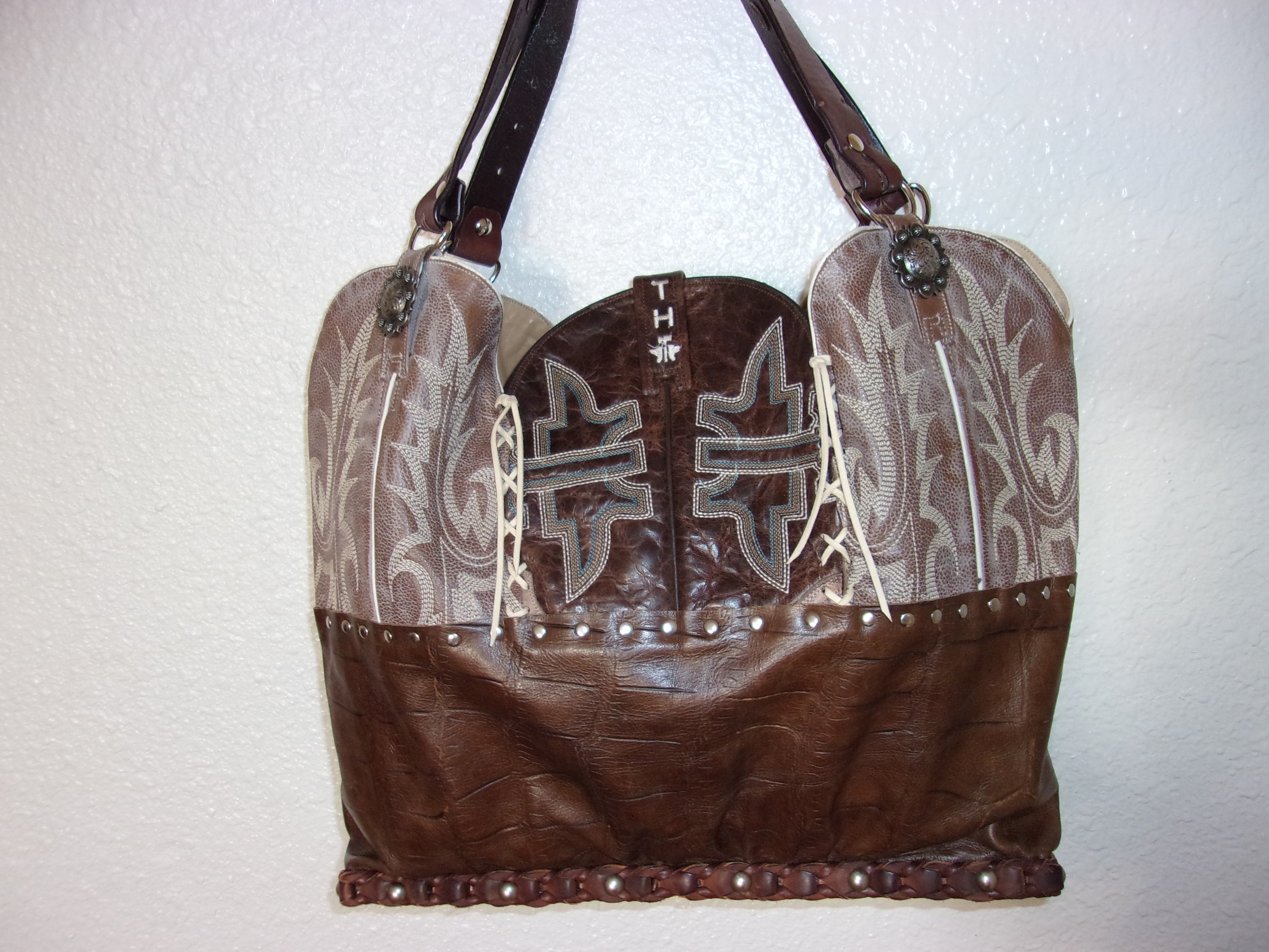Western Laptop Tote - Extra Large Cowboy Boot Purse - Western Travel Bag LT23 cowboy boot purses, western fringe purse, handmade leather purses, boot purse, handmade western purse, custom leather handbags Chris Thompson Bags