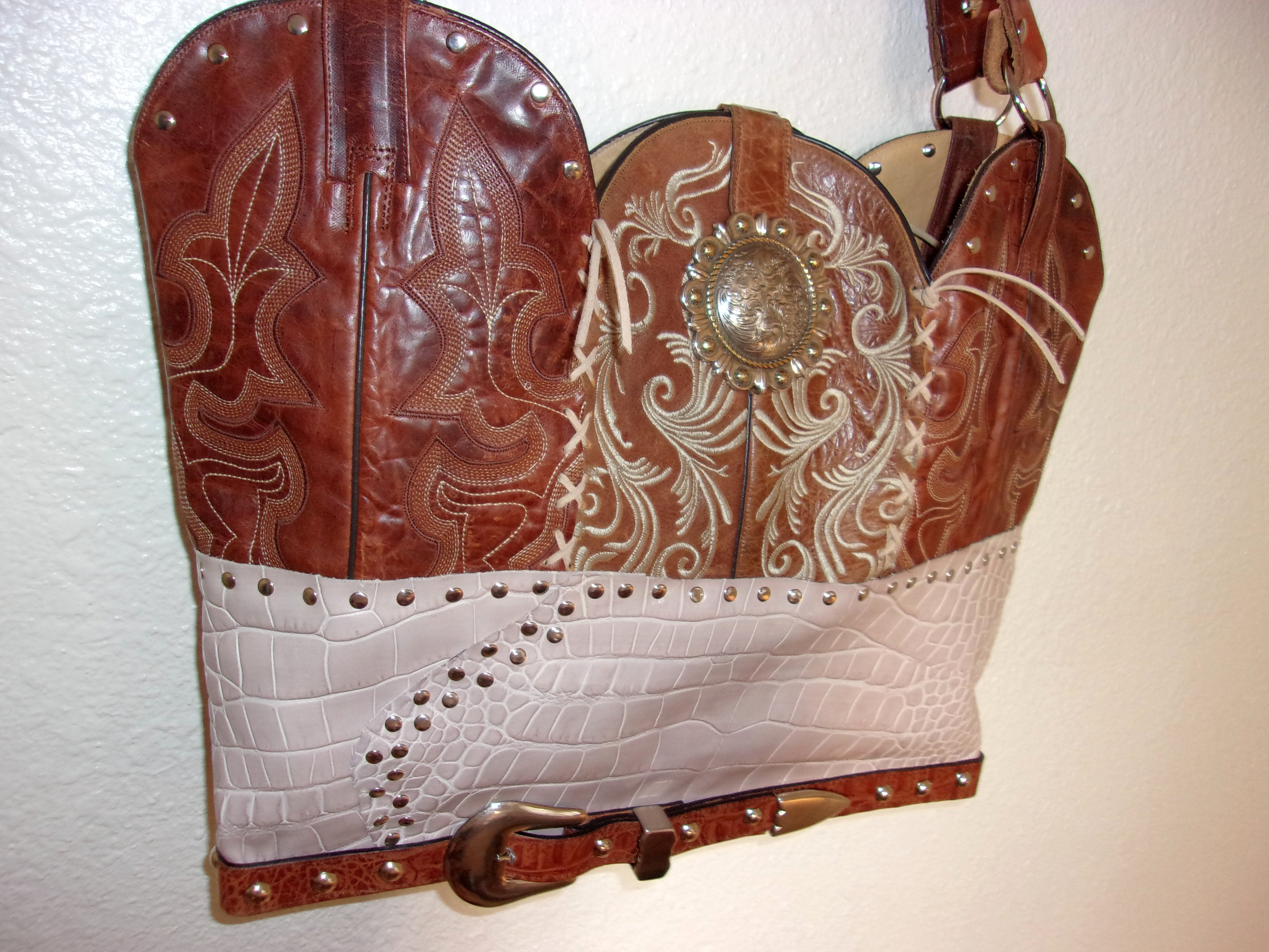 Western Laptop Tote - Extra Large Cowboy Boot Purse - Western Travel Bag LT25 cowboy boot purses, western fringe purse, handmade leather purses, boot purse, handmade western purse, custom leather handbags Chris Thompson Bags