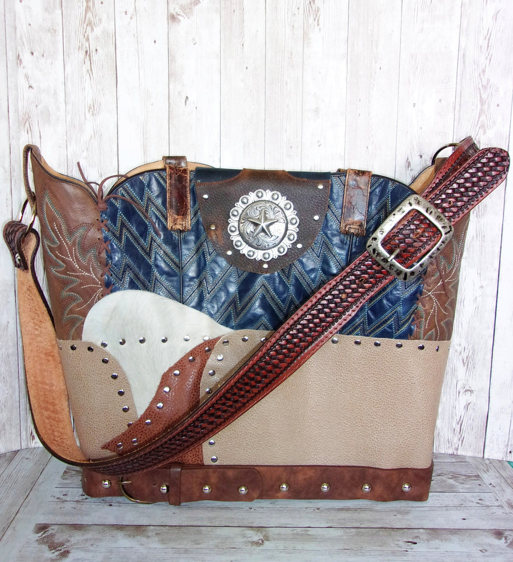 Western Laptop Tote - Extra Large Cowboy Boot Purse - Western Travel Bag LT42 cowboy boot purses, western fringe purse, handmade leather purses, boot purse, handmade western purse, custom leather handbags Chris Thompson Bags