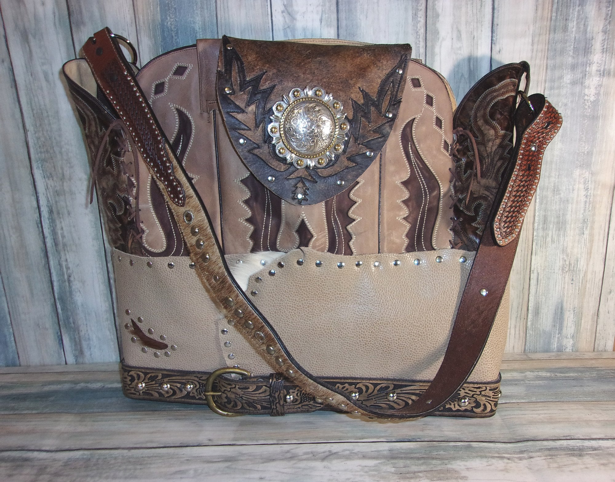 Western Laptop Tote - Extra Large Cowboy Boot Purse - Western Travel Bag LT43 cowboy boot purses, western fringe purse, handmade leather purses, boot purse, handmade western purse, custom leather handbags Chris Thompson Bags